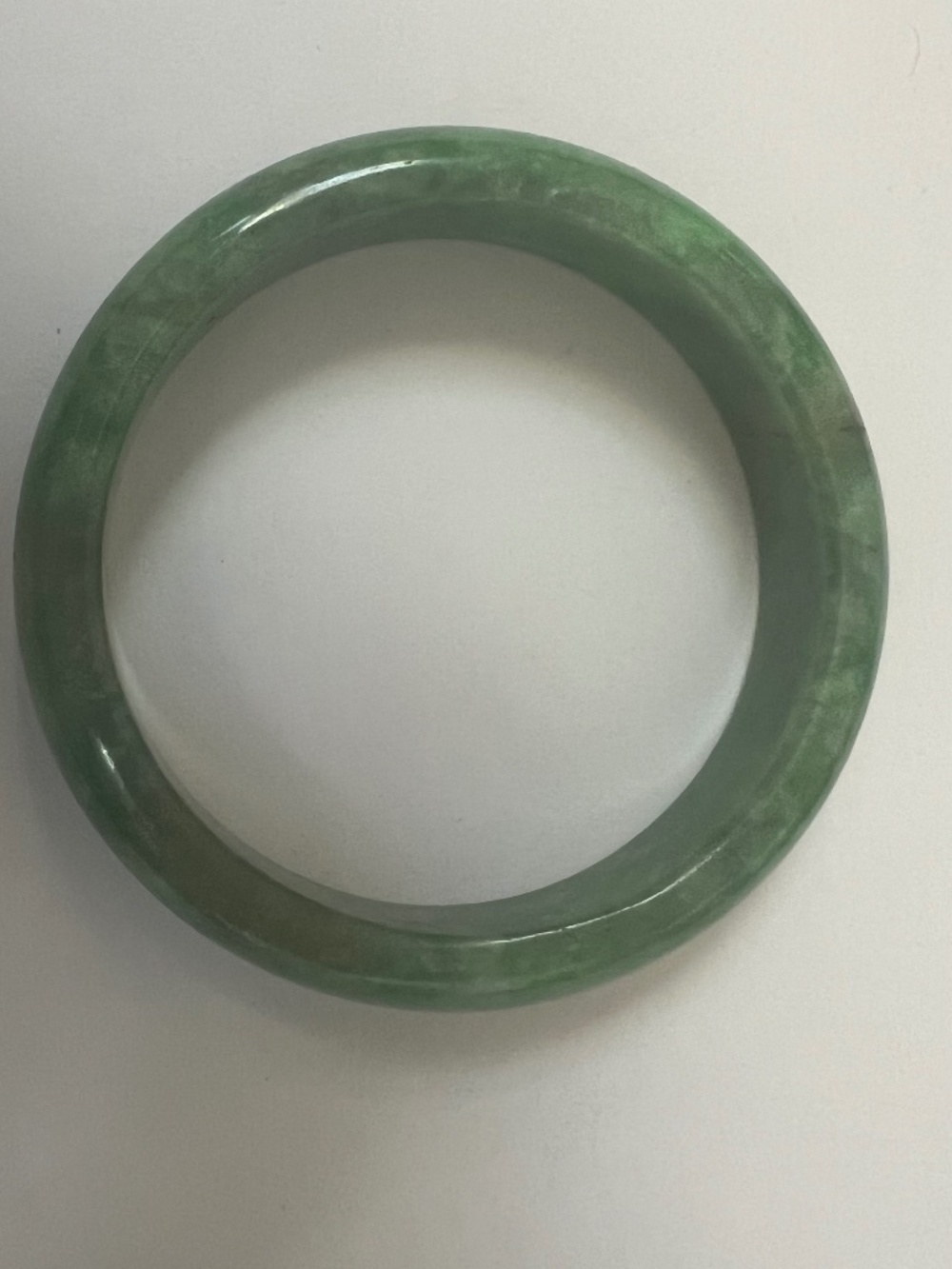 Vintage Green Jade /Hardstone Bangle Bracelet | Grade (B) Cracked (12)